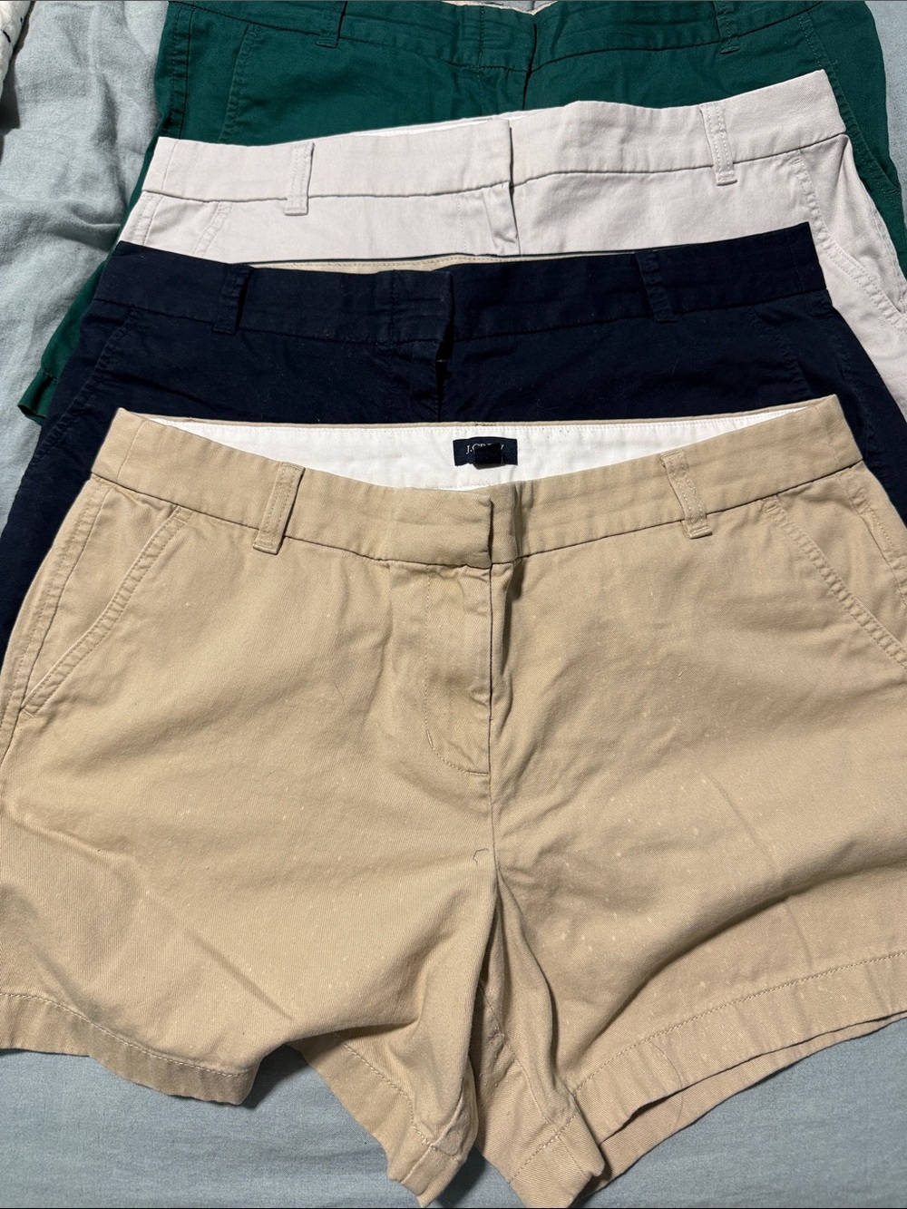 Jcrew j crew Classic Cotton Chino Shorts - Khaki, Navy, Light Gray, Green 12